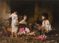 Las muchachas de las flores retrato de niña Alexei Harlamov